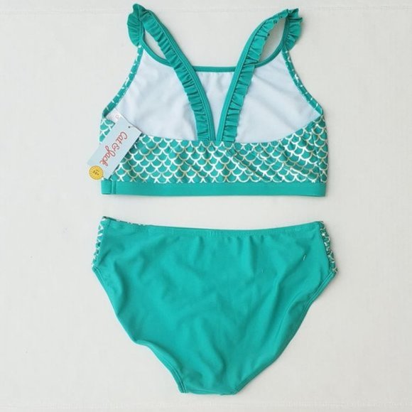 Cat & Jack Ruffle Sleeve Bikini Swimsuit Set szXXL - Picture 9 of 10